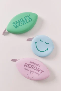 Carteira em silicone lilás SmileyWorld®
