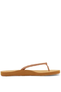 Chinelo de dupla tira com efeito de pele