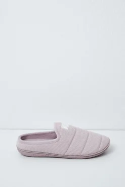 Chinelos de quarto com sola acolchoada rosa
