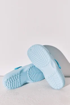 Chinelos de quarto tamanco de borracha azul