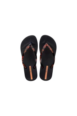 Chinelo tradicional de tiras com estampado animal