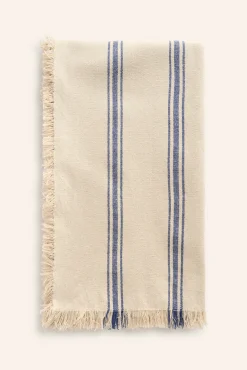 Colcha com riscas tecidas azul Bari 270x280