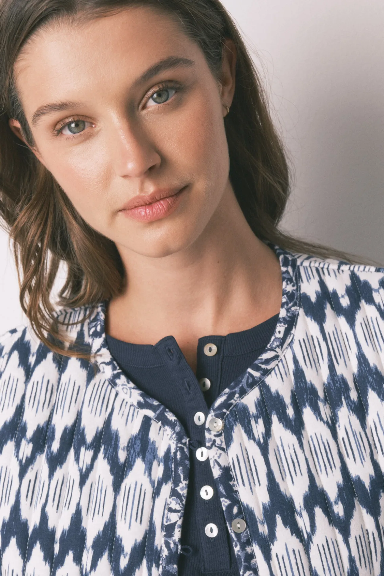 Colete acolchoado estampado boho