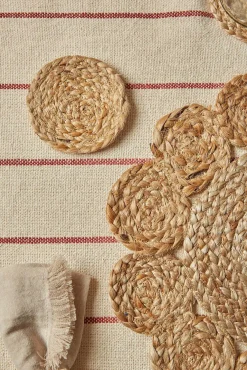 Conjunto de 4 bases para copos em juta Ural natural
