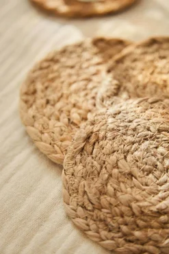 Conjunto de 4 bases para copos em juta Ural natural