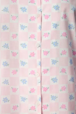 Conjunto camisa e calções de flores