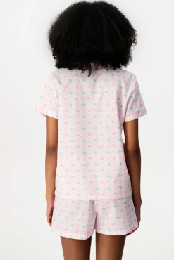 Conjunto camisa e calções de flores