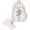 Conjunto de mochila e boné