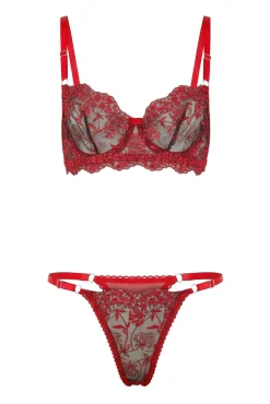 Conjunto de roupa interior floral