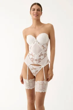 Corpete com enchimento em renda branco