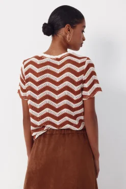 Crochet superior em zigue-zague