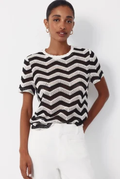 Crochet superior em zigue-zague