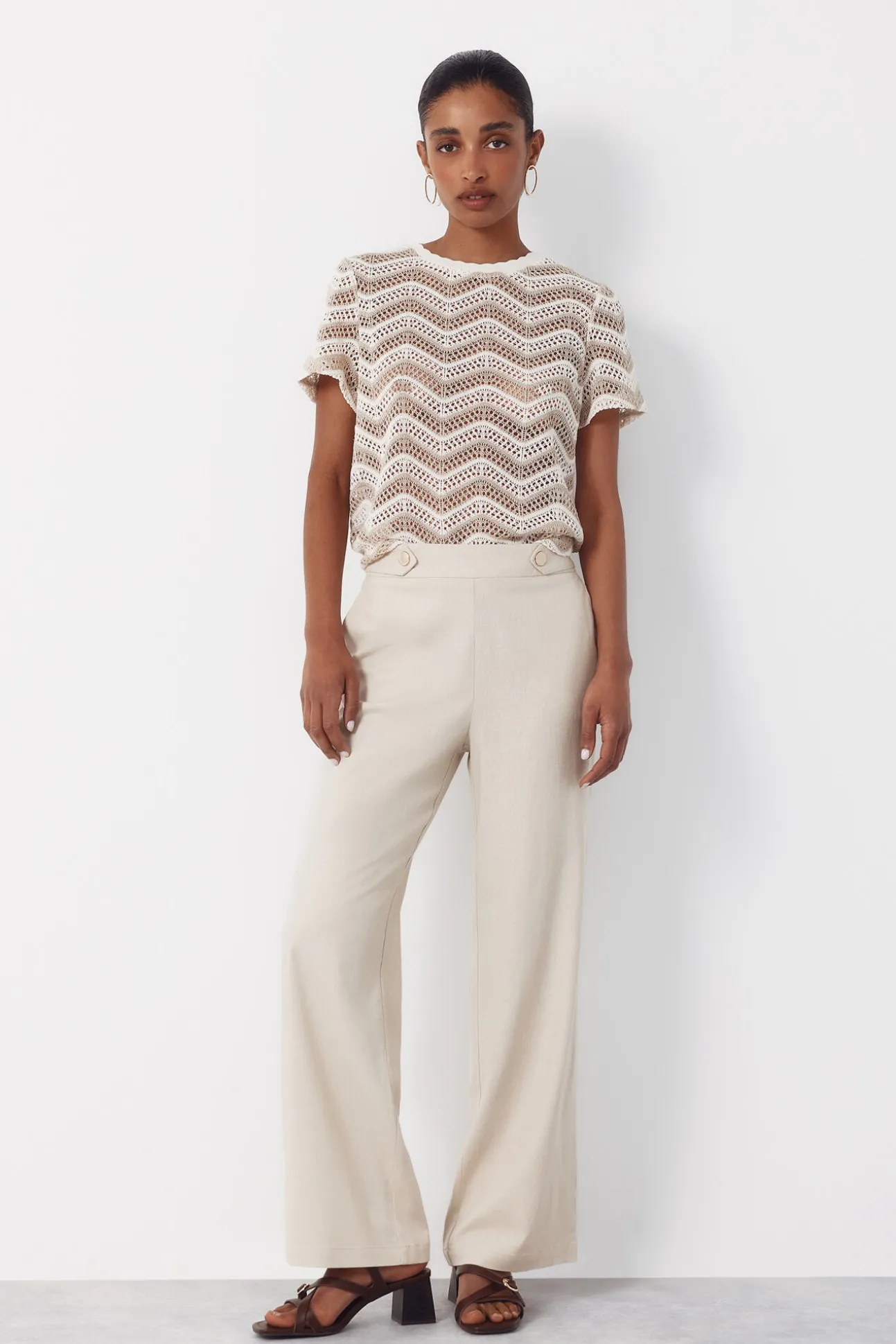 Crochet superior em zigue-zague