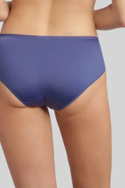Cueca alta bordado floral acetinada