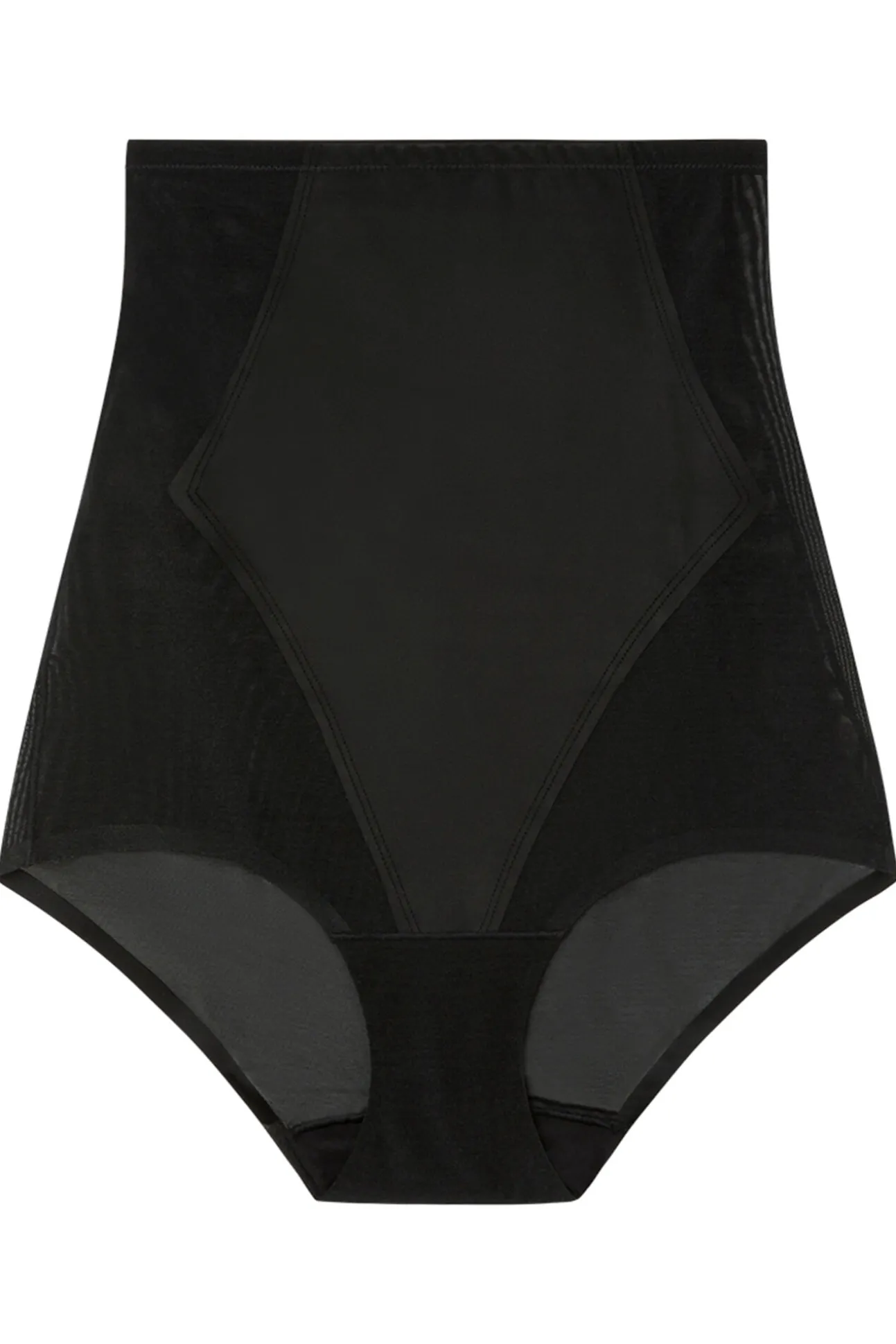 Cueca alta modeladora tule preta