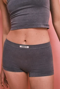 Cueca boxer seamless logo cinza