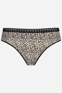 Cueca clássica em microfibra e renda