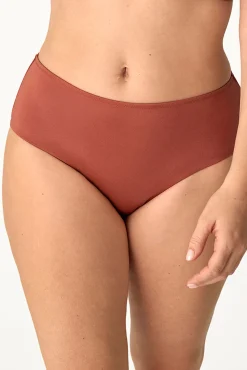 Cueca de biquíni alta acetinada