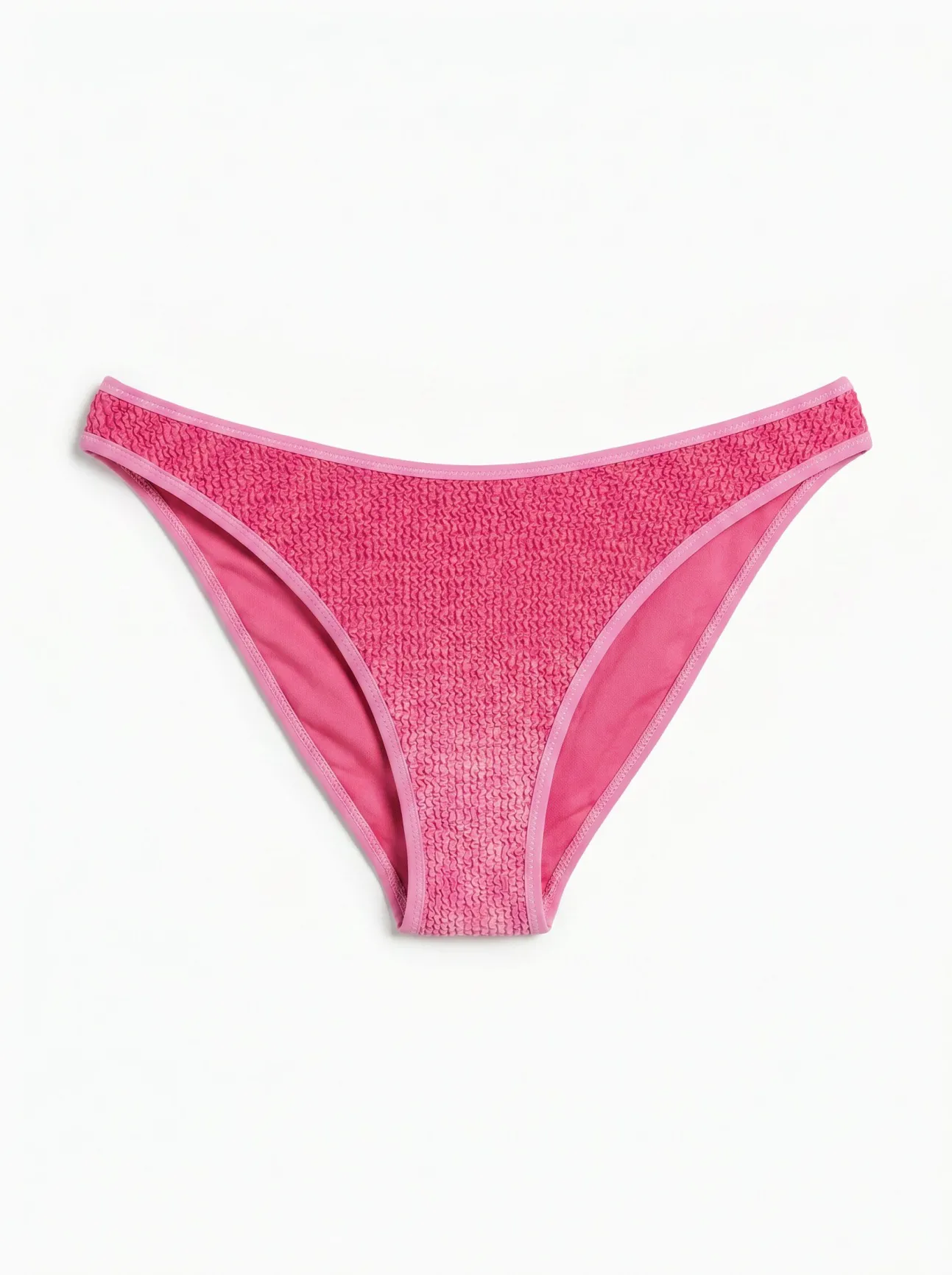 Cueca de biquíni brasileira degradê efeito U rosa