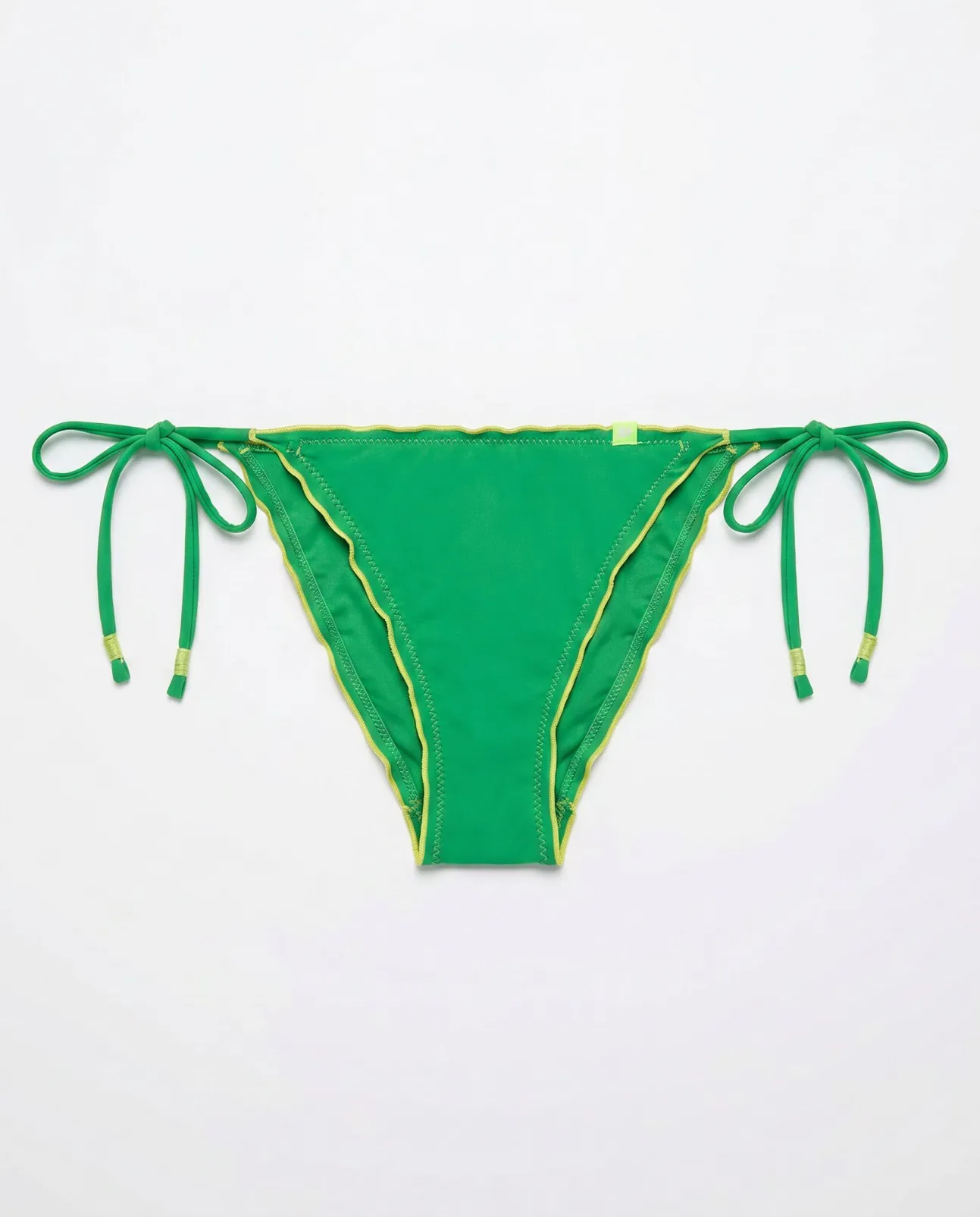 Cueca de biquíni brasileira de tiras verde