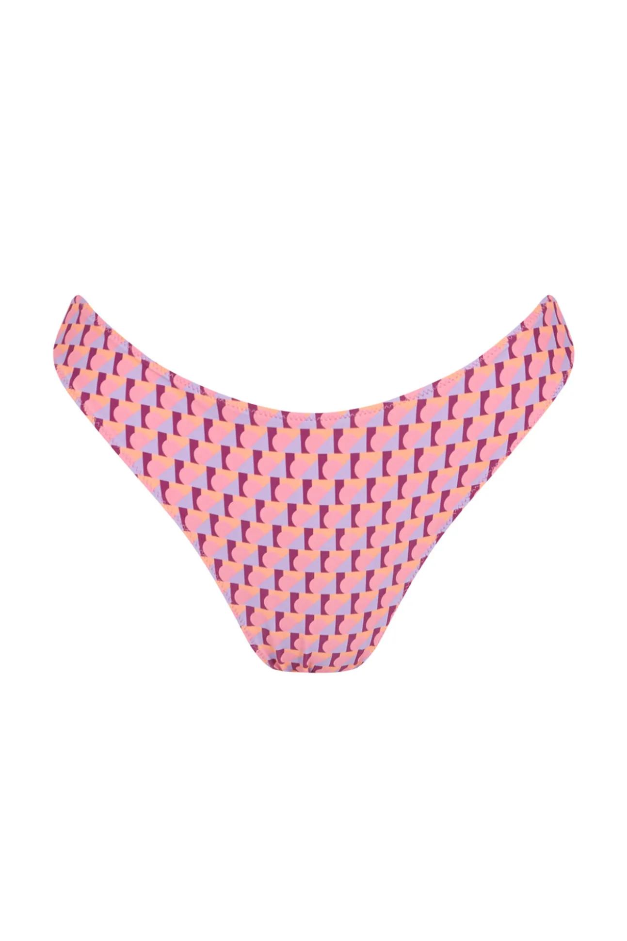 Cueca de biquíni brasileira efeito U estampada rosa