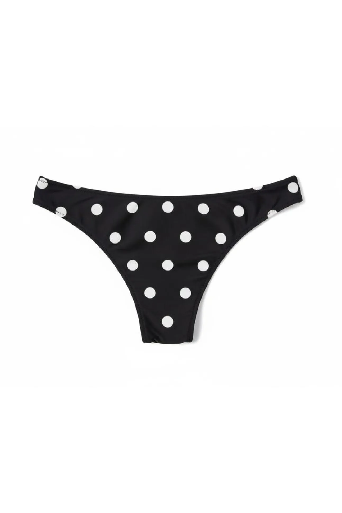 Cueca de biquíni brasileira efeito U bolinhas reversível