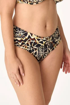 Cueca de biquíni cintura alta étnica