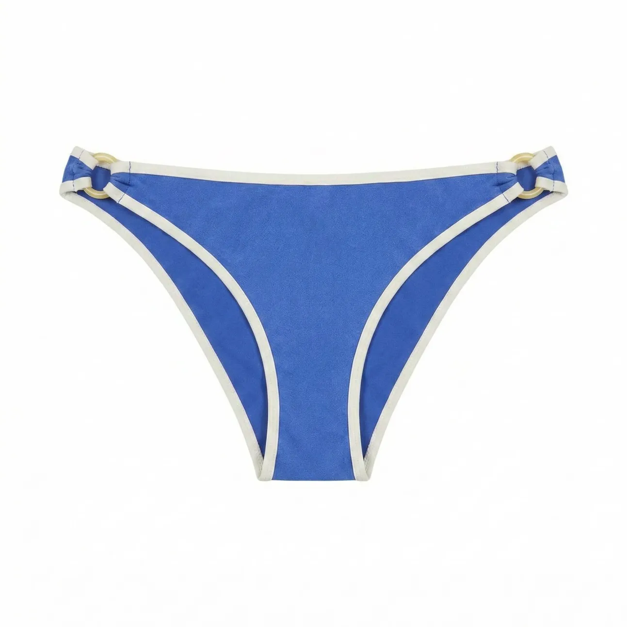 Cueca de biquíni clássica azul semibrilhante