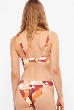 Cueca de biquíni clássica com estampado retro geométrico