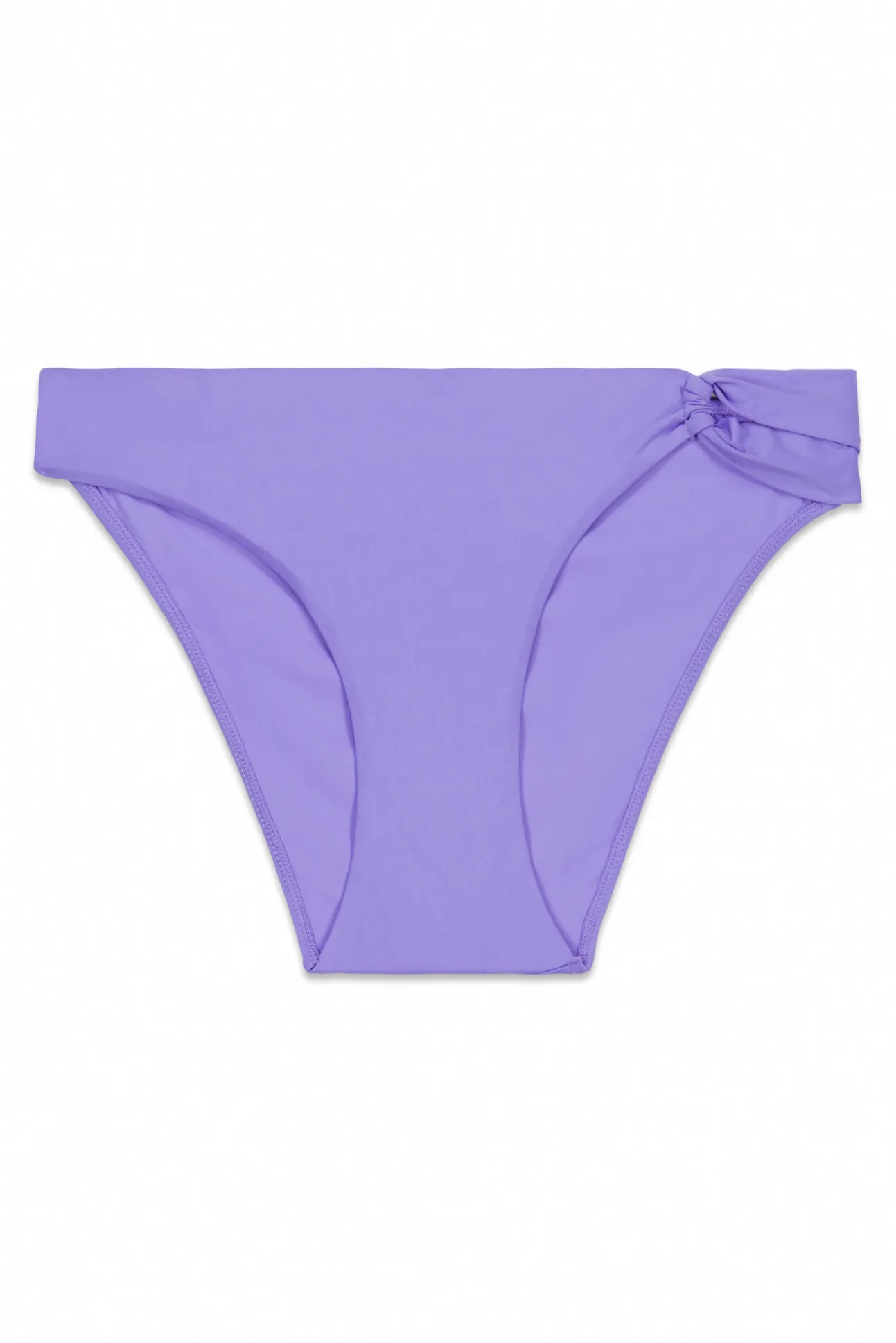 Cueca de biquíni clássica com torção lateral lilás
