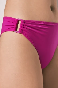 Cueca de biquíni clássica de cintura alta magenta