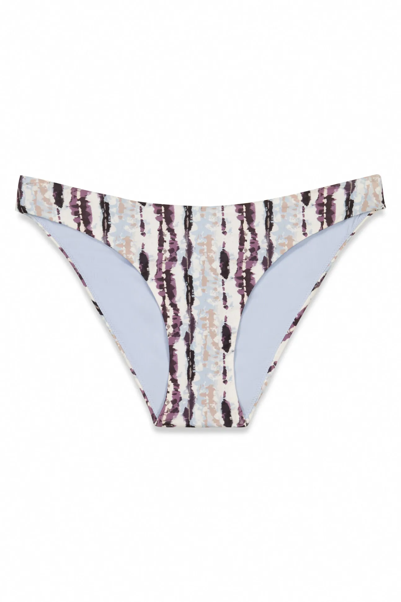 Cueca de biquíni clássica estampado tie dye castanho