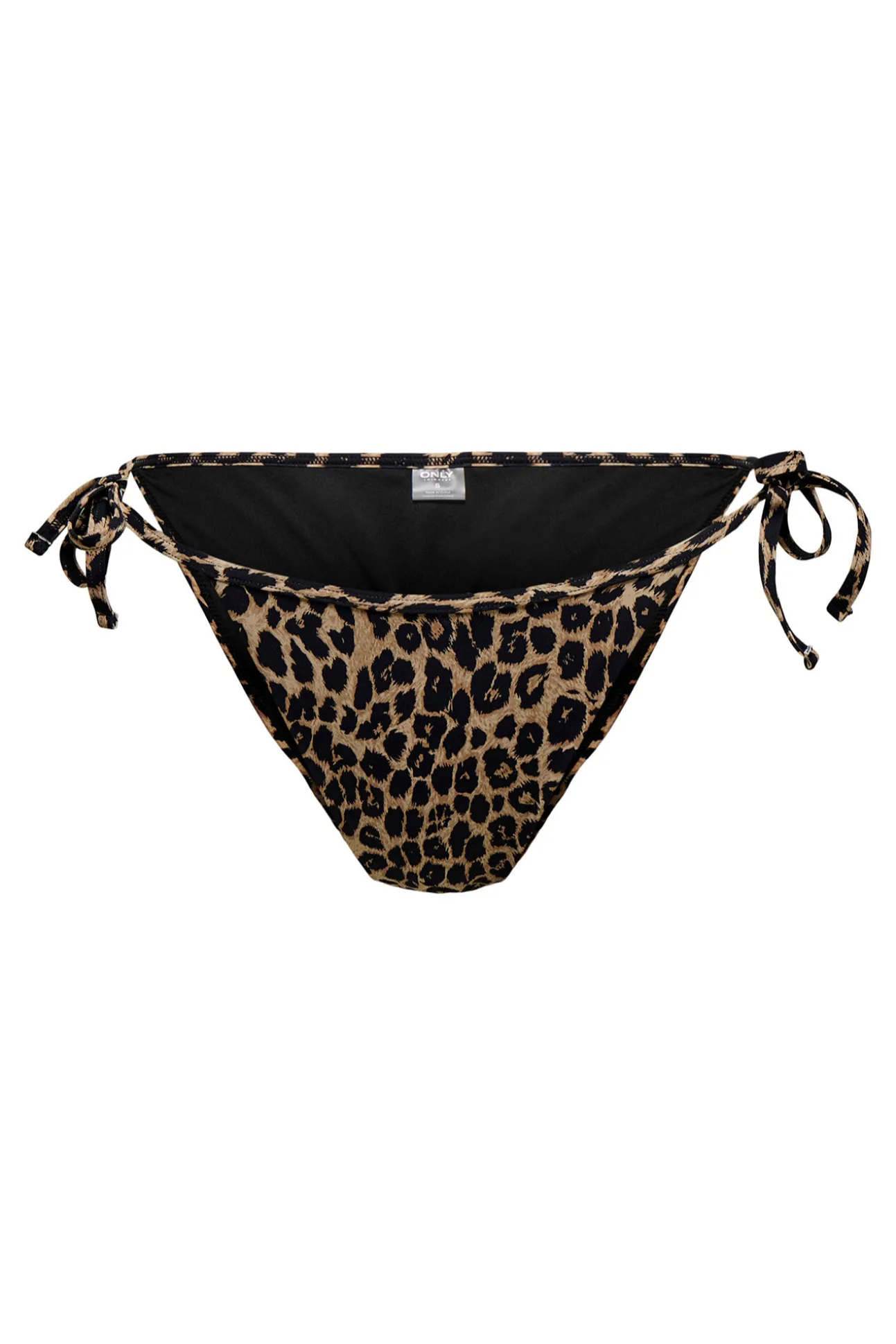 Cueca de biquíni clássica estampado leopardo