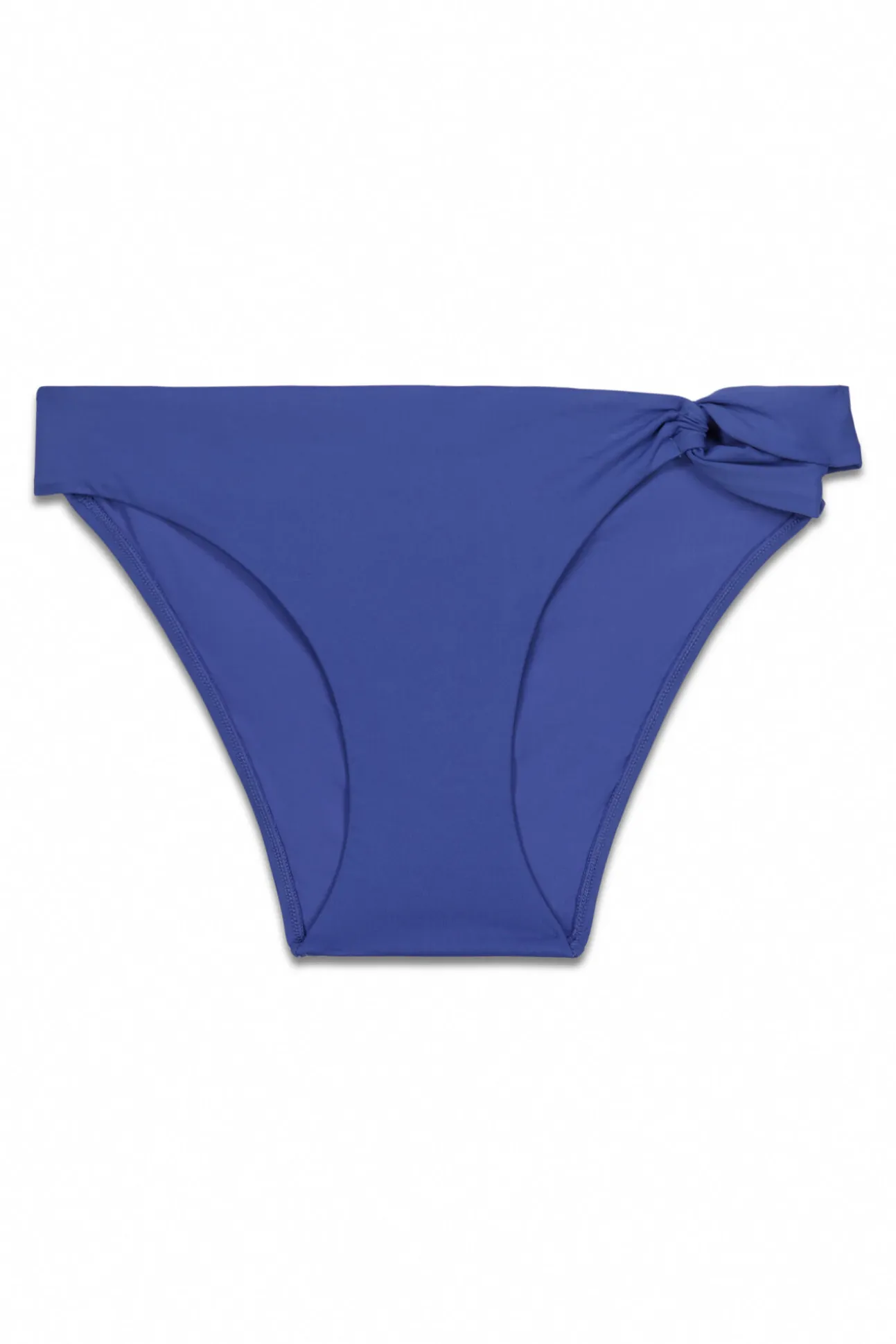 Cueca de biquíni clássica twist lateral azul