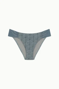 Cueca de biquíni com faixas laterais em lurex