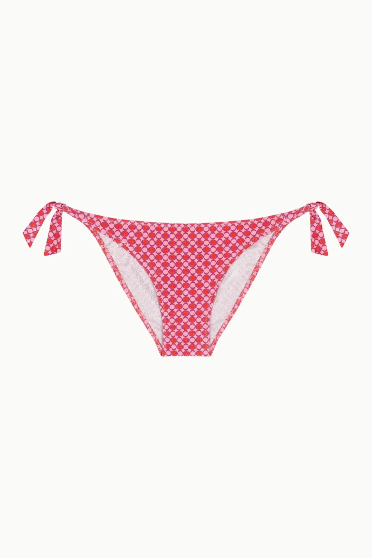 Cueca de biquíni com laços em lurex