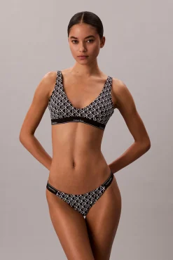Cueca de biquíni de anca estampada