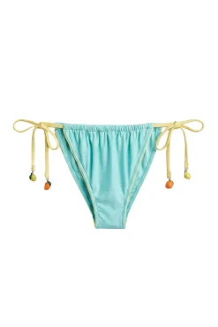 Cueca de biquíni de tiras azul