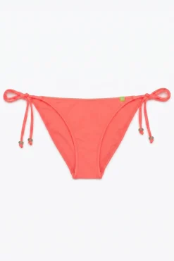 Cueca de biquíni de tiras coral