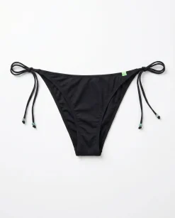 Cueca de biquíni de tiras preta