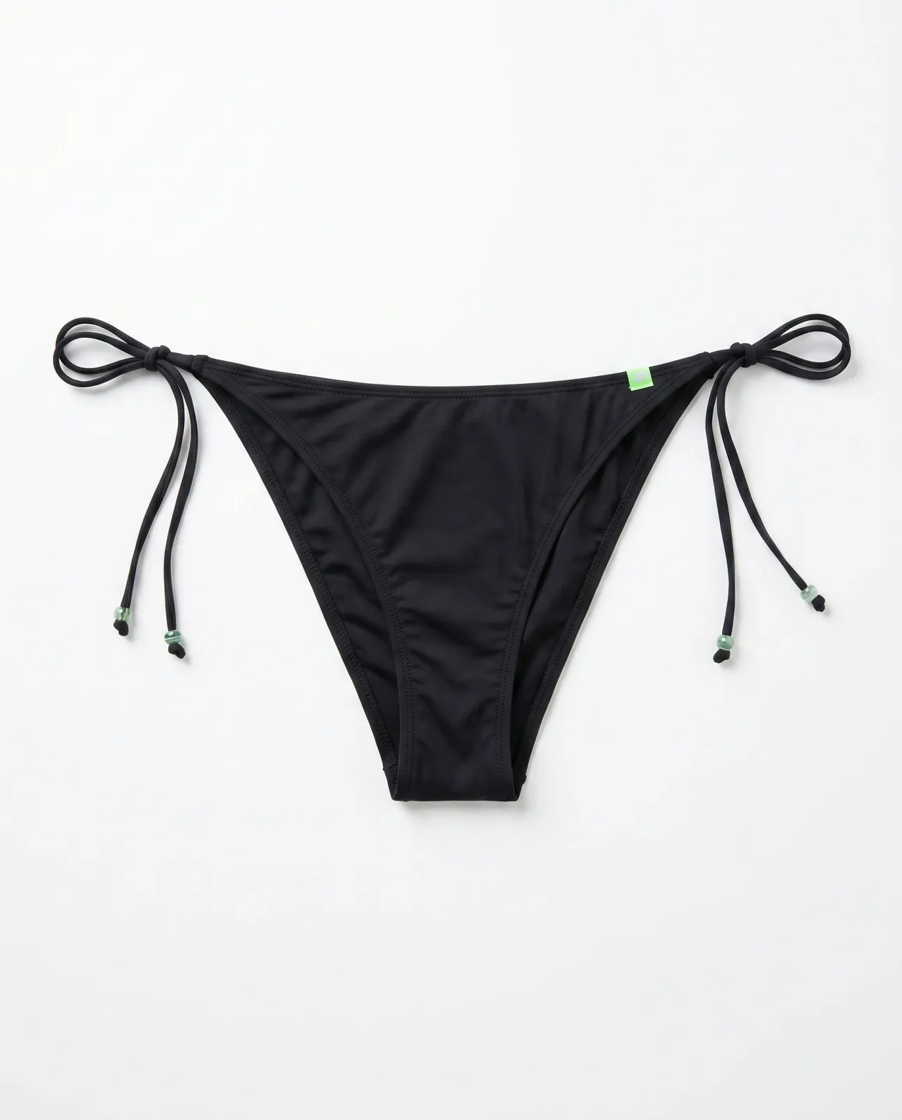 Cueca de biquíni de tiras preta