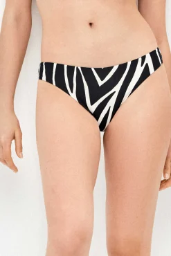 Cueca de biquíni estampada animal print zebra