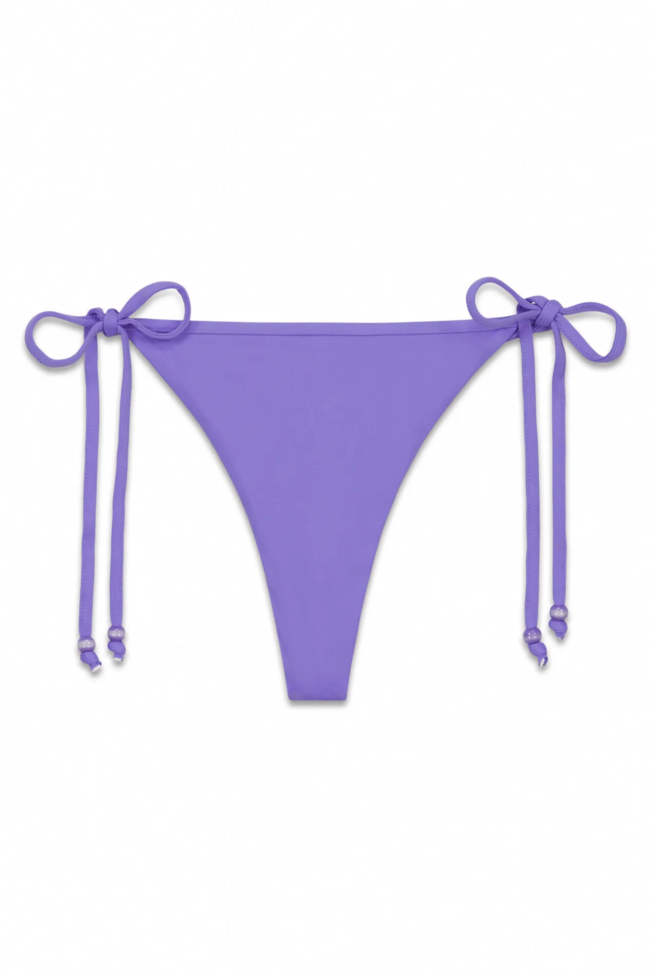 Cueca de biquíni tanga tiras lila
