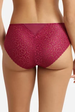 Cueca invisível de renda floral