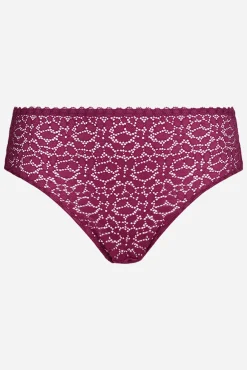 Cueca invisível de renda floral