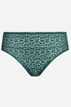 Cueca invisível de renda floral