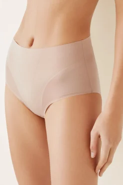 Cueca média modeladora nude