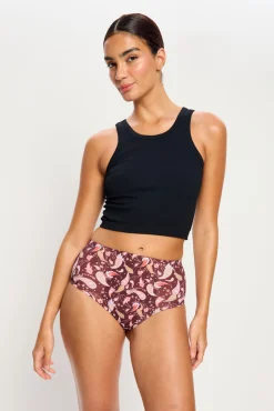 Cueca Menstrual Alta Sem Costura Fluxo Super Vermelho
