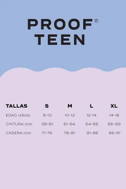 Cueca menstrual para adolescente estilo Boyshort Absorção média