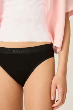 Cueca Menstrual Sem Costura Fluxo Abundante Azul